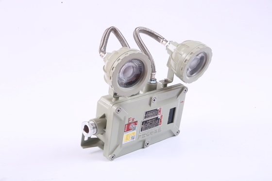 IP66 Водонепроницаемый Взрывозащищенный Светодиодный Аварийный Светильник Перезаряжаемый NiCd Аккумулятор Светло-серый Корпус