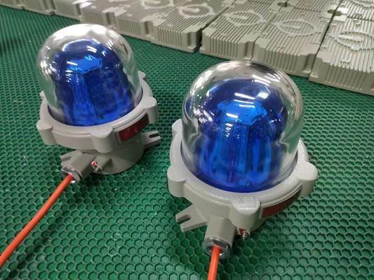 Предупреждающая сигнализация из алюминиевого сплава высокого дециба Красный Желтый Светящийся Звуковой Визуальный Взрывостойкий IP66 Устойчивый химический шахтер