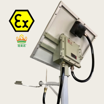 Взрывостойкий солнечный уличный фонарь Atex IECEx Удостоверен WF2 IP66 100 Ватт 140lm