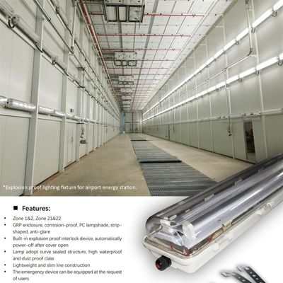 ATEX сертифицированный взрывостойкий светодиодный светильник T5 18W & 36W труба, IP66 водонепроницаемая для нефти & газа & химикатов