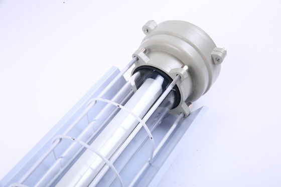 Взрывозащищенный линейный светодиодный светильник IP66, подвесной, для ламп T5&T8, двухтрубный, для промышленных и химически опасных зон